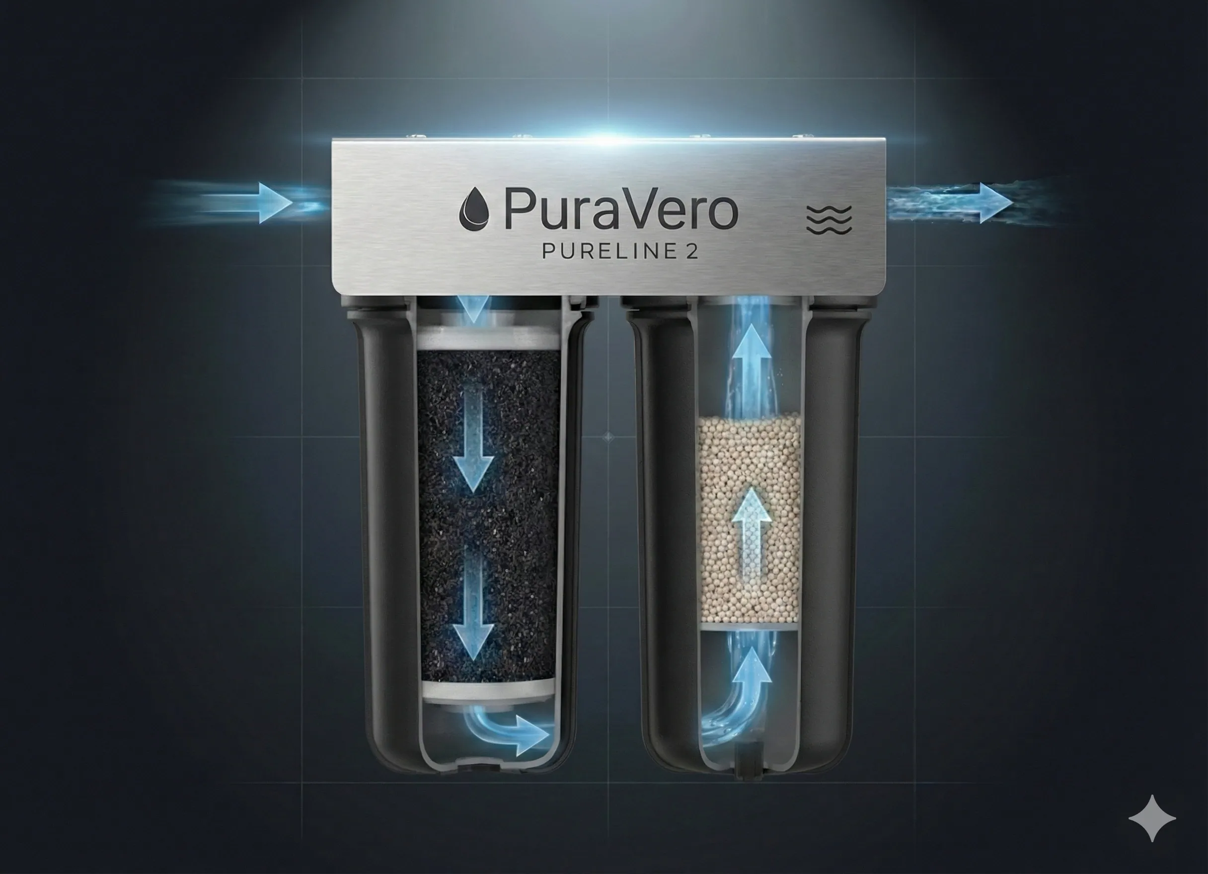 PuraVero PureLine filtration system diagram